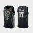 Nike Milwaukee Bucks #17 P.J. Tucker 2021 NBA Finals Champions Swingman Statement Edition Jersey Black Mens