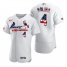 St.Louis Cardinals #4 Yadier Molina Mens Nike White Fluttering USA Flag Limited Edition Authentic MLB Jersey