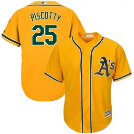 Oakland Athletics #25 Stephen Piscotty Gold Cool Base Stitched Youth MLB Jersey