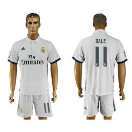 Real Madrid #11 Bale White Home Soccer Club Jersey