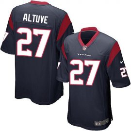 Nike Houston Texans #27 Jose Altuve Navy Blue Team Color Youth Stitched NFL Elite Jersey