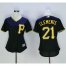 Pittsburgh Pirates #21 Roberto Clemente Black Womens Alternate Stitched MLB Jersey