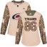 Adidas Carolina Hurricanes #86 Teuvo Teravainen Camo Authentic 2017 Veterans Day Womens Stitched NHL Jersey