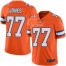Nike Denver Broncos #77 Sam Jones Orange Mens Stitched NFL Limited Rush Jersey