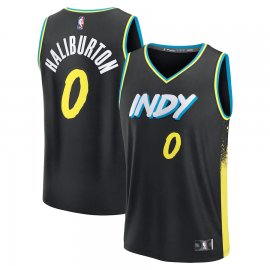 Tyrese Haliburton Indiana Pacers Fanatics Branded Youth 2023/24 Fast Break Jersey – Black – City Edition