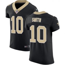 Nike New Orleans Saints #10 TreQuan Smith Black Team Color Mens Stitched NFL Vapor Untouchable Elite Jersey