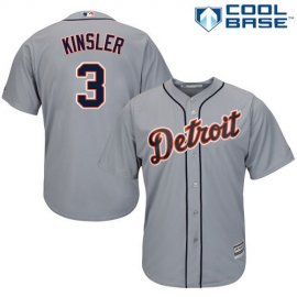 Detroit Tigers #3 Ian Kinsler Grey Cool Base Stitched Youth MLB Jersey