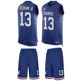 Nike New York Giants #13 Odell Beckham Jr Royal Blue Team Color Mens Stitched NFL Limited Tank Top Suit Jersey