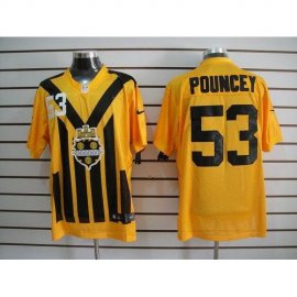 Nike Pittsburgh Steelers #53 Maurkice Pouncey Gold 1933s Throwback Mens Embroidered NFL Elite Jersey