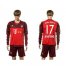 Bayern Munchen #17 Boateng Goalkeeper Long Sleeves Soccer Club Jersey