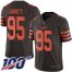 Nike Cleveland Browns #95 Myles Garrett Brown Mens Stitched NFL Limited Rush 100th Season Jersey