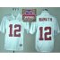 2013 BCS National Championship Alabama Crimson #12 NAMATH White NCAA Football Jersey