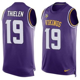 Nike Minnesota Vikings #19 Adam Thielen Purple Team Color Mens Stitched NFL Limited Tank Top Jersey
