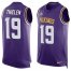 Nike Minnesota Vikings #19 Adam Thielen Purple Team Color Mens Stitched NFL Limited Tank Top Jersey