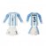 Argentina #3 Mercado Home Long Sleeves Kid Soccer Country Jersey