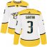 Adidas Nashville Predators #3 Steven Santini White Road Authentic Womens Stitched NHL Jersey