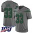 Nike New York Jets #33 Jamal Adams Gray Mens Stitched NFL Limited Inverted Legend 100th Season Jersey