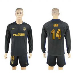 Atletico Madrid #14 Gabi Away Long Sleeves Soccer Club Jersey