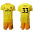 Arsenal #33 Cech Yellow Goalkeeper Soccer Club Jersey