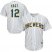 Milwaukee Brewers #12 Stephen Vogt White Strip Cool Base Stitched Youth MLB Jersey