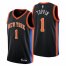 Nike New York Knicks #1 Obi Toppin Mens 2022-23 City Edition NBA Jersey – Cherry Blossom Black Mens