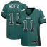 Nike Philadelphia Eagles #11 Carson Wentz Midnight Green Team Color Womens Stitched NFL Elite Drift Fashion Jersey