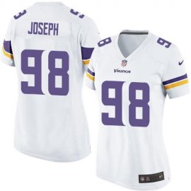 Nike Minnesota Vikings #98 Linval Joseph White Womens Stitched NFL Elite Jersey