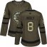 Adidas Boston Bruins #8 Cam Neely Green Salute to Service Womens Stitched NHL Jersey