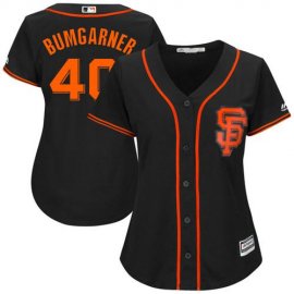 San Francisco Giants #40 Madison Bumgarner Black Womens Alternate Stitched MLB Jersey