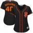 San Francisco Giants #40 Madison Bumgarner Black Womens Alternate Stitched MLB Jersey