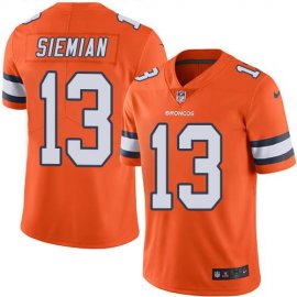 Nike Denver Broncos #13 Trevor Siemian Orange Mens Stitched NFL Limited Rush Jersey
