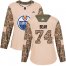 Adidas Edmonton Oilers #74 Ethan Bear Camo Authentic 2017 Veterans Day Womens Stitched NHL Jersey