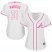 Atlanta Braves #31 Greg Maddux White/Pink Fashion Womens Stitched MLB Jersey