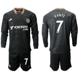 Chelsea #7 Kante Third Long Sleeves Soccer Club Jersey