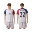 France #22 Mathieu Away Soccer Country Jersey