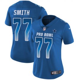 Nike Dallas Cowboys #77 Tyron Smith Royal Womens Stitched NFL Limited NFC 2019 Pro Bowl Jersey