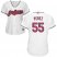 Cleveland Indians #55 Roberto Perez White Womens Home Stitched MLB Jersey