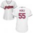 Cleveland Indians #55 Roberto Perez White Womens Home Stitched MLB Jersey