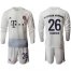 Bayern Munchen #26 Ulreich Away Long Sleeves Soccer Club Jersey