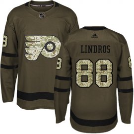 Adidas Philadelphia Flyers #88 Eric Lindros Green Salute to Service Stitched NHL Jersey