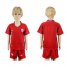 Chile Blank Home Kid Soccer Country Jersey