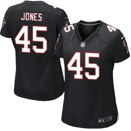 Nike Atlanta Falcons #45 Deion Jones Black Alternate Womens Stitched NFL Elite Jersey
