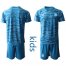 Germany Blank Blue Goalkeeper Kid Soccer Country Jersey