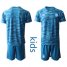 Germany Blank Blue Goalkeeper Kid Soccer Country Jersey