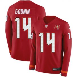 Nike Tampa Bay Buccaneers #14 Chris Godwin Red Team Color Mens Stitched NFL Limited Therma Long Sleeve Jersey