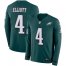 Nike Philadelphia Eagles #4 Jake Elliott Midnight Green Team Color Mens Stitched NFL Limited Therma Long Sleeve Jersey