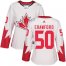 Team Canada #50 Corey Crawford White 2016 World Cup Womens Stitched NHL Jersey