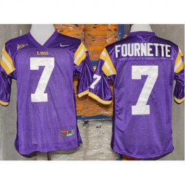LSU Tigers 7 Leonard Fournette Purple NCAA Football Jerseys