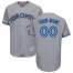 Toronto Blue Jays Majestic Road Flex Base Authentic Collection Custom Jersey Gray