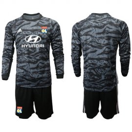 Lyon Blank Black Goalkeeper Long Sleeves Soccer Club Jersey
